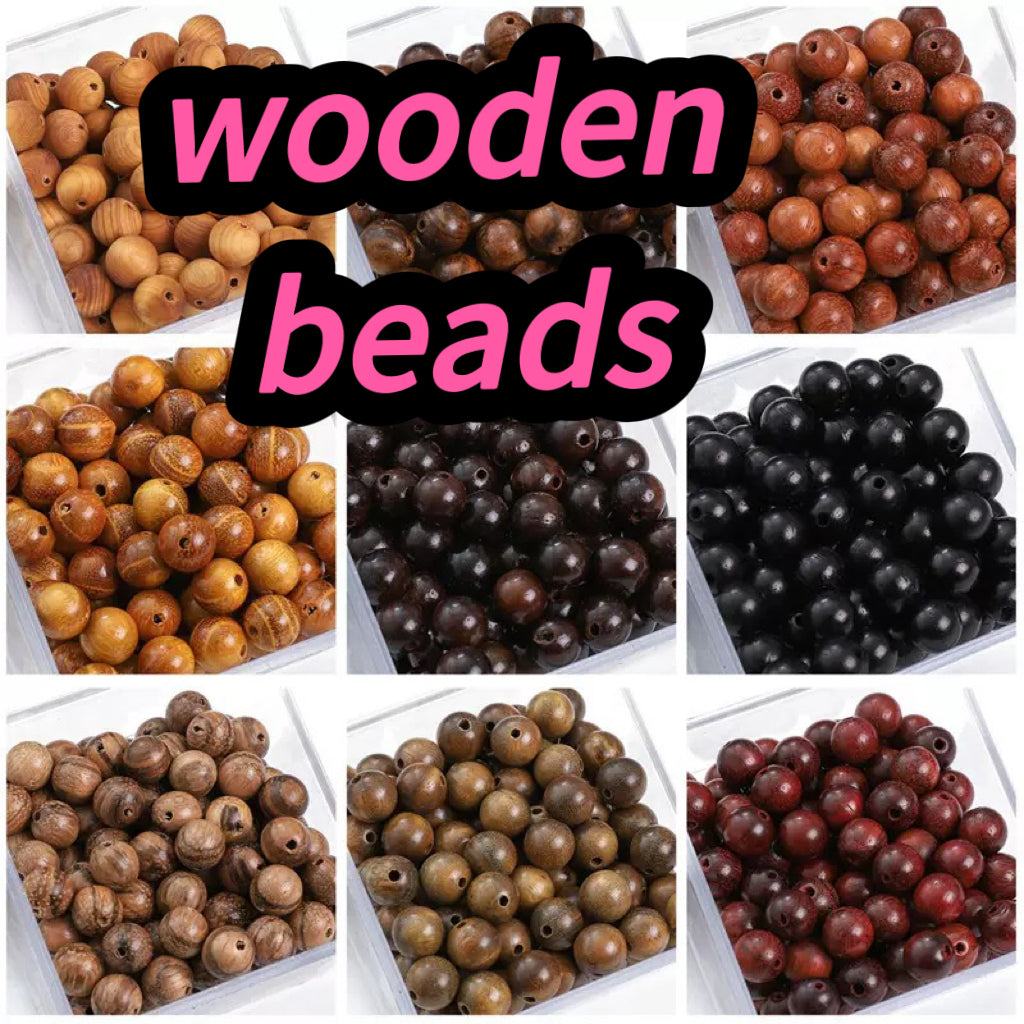 *Lucky wooden beads bag